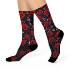 Deep Rose Cushioned Crew Socks