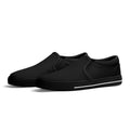 Black All Over Canvas Slipons (black pair angled)