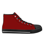 Red All Over Canvas Hightops (black right outside)