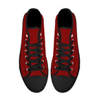 Red All Over Canvas Hightops (black pair top)