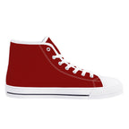 Red All Over Canvas Hightops (white left inside)