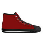 Red All Over Canvas Hightops (black left inside)