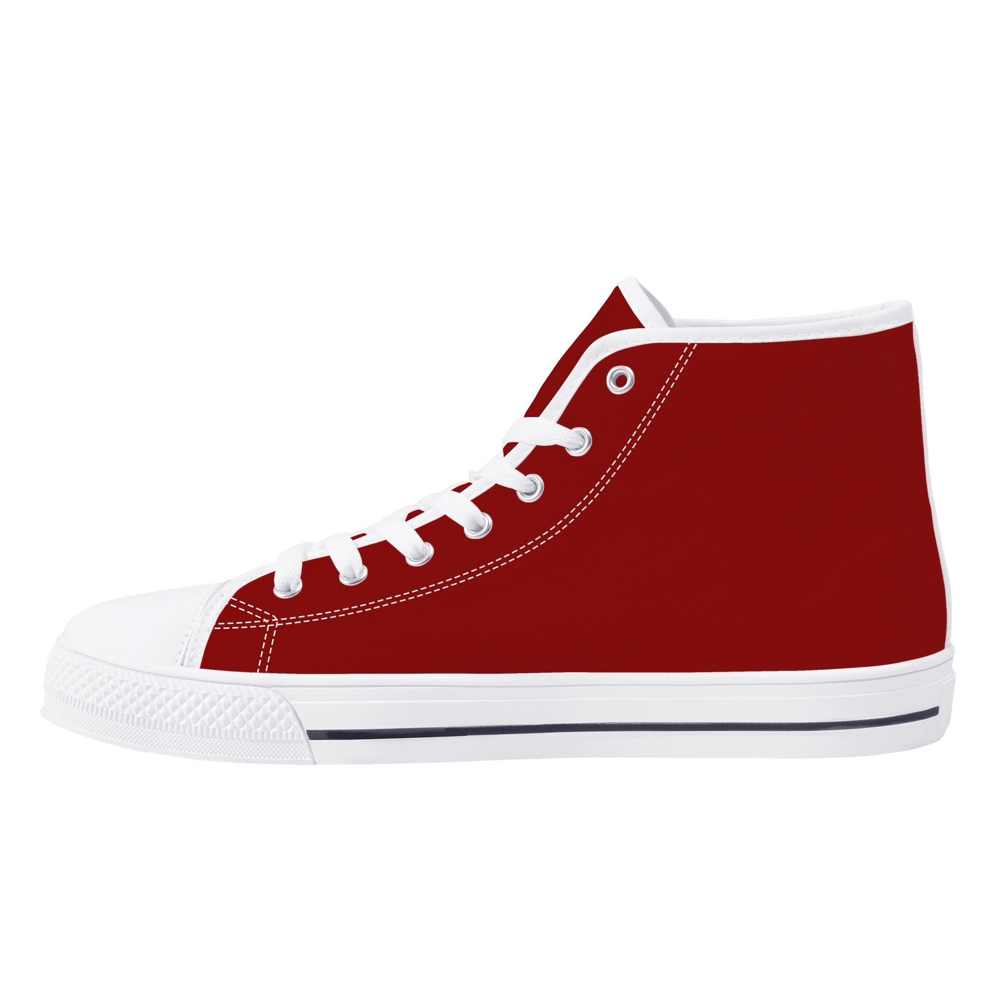 Red All Over Canvas Hightops (white right inside)