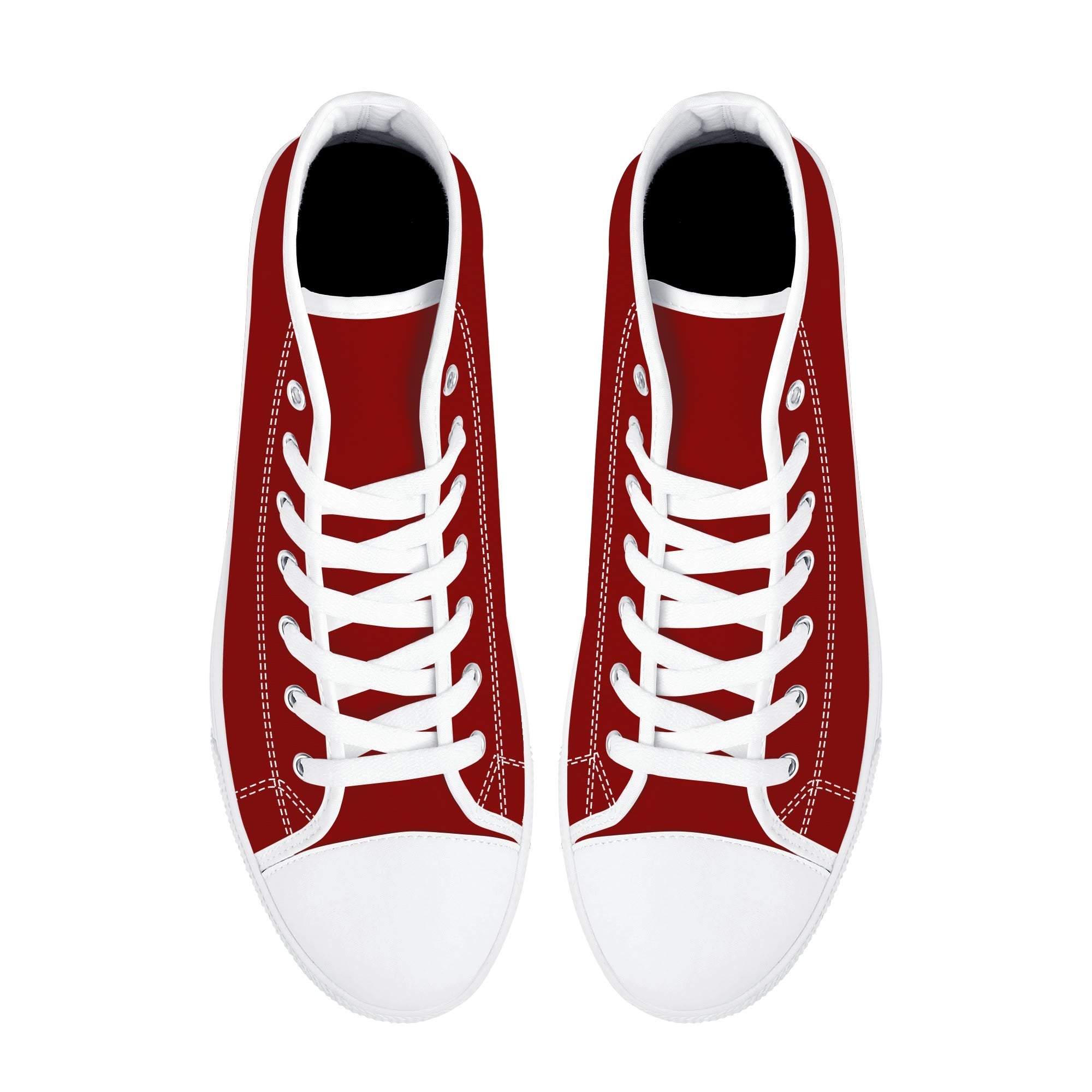 Red All Over Canvas Hightops (white pair top)