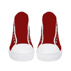 Red All Over Canvas Hightops (white pair front)
