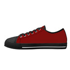 Red All Over Canvas Lowtops (black right inside)