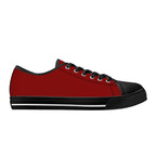Red All Over Canvas Lowtops (black right outside)