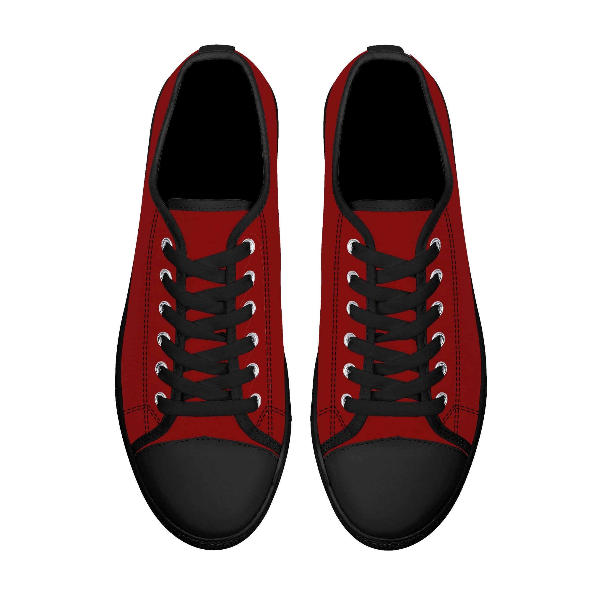 Red All Over Canvas Lowtops (black pair top)