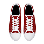 Red All Over Canvas Lowtops (white pair top)