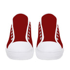 Red All Over Canvas Lowtops (white pair front)
