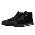 Black All Over Canvas Hightops (black pair angled)
