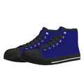 Midnight Blue All Over Canvas Hightops (black pair angled)