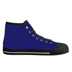 Midnight Blue All Over Canvas Hightops (black left inside)