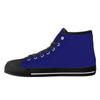 Midnight Blue All Over Canvas Hightops (black right inside)