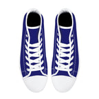 Midnight Blue All Over Canvas Hightops (white pair top)