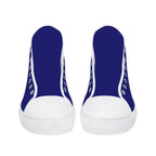 Midnight Blue All Over Canvas Hightops (white pair front)