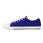 Midnight Blue All Over Canvas Lowtops (white right inside)