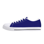 Midnight Blue All Over Canvas Lowtops (white left outside)