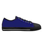 Midnight Blue All Over Canvas Lowtops (black left inside)