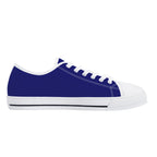 Midnight Blue All Over Canvas Lowtops (white left inside)