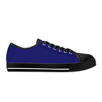 Midnight Blue All Over Canvas Lowtops (black right outside)