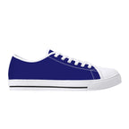 Midnight Blue All Over Canvas Lowtops (white right outside)
