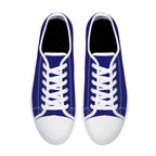 Midnight Blue All Over Canvas Lowtops (white pair top)