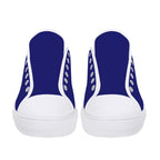 Midnight Blue All Over Canvas Lowtops (white pair front)