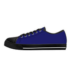 Midnight Blue All Over Canvas Lowtops (black left outside)