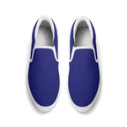 Midnight Blue All Over Canvas Slipons (white pair top)