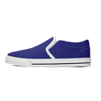 Midnight Blue All Over Canvas Slipons (white left outside)