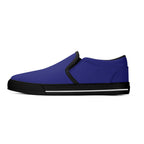 Midnight Blue All Over Canvas Slipons (black left outside)