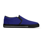 Midnight Blue All Over Canvas Slipons (black left inside)