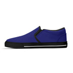 Midnight Blue All Over Canvas Slipons (black right inside)