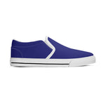 Midnight Blue All Over Canvas Slipons (white right outside)