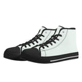 Mint Cream All Over Canvas Hightops (black pair angled)