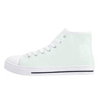 Mint Cream All Over Canvas Hightops (white left outside)