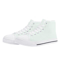Mint Cream All Over Canvas Hightops (white pair angled)