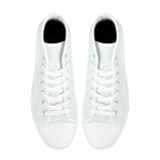Mint Cream All Over Canvas Hightops (white pair top)