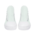 Mint Cream All Over Canvas Hightops (white pair front)
