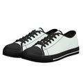 Mint Cream All Over Canvas Lowtops (black pair angled)