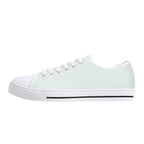 Mint Cream All Over Canvas Lowtops (white left outside)