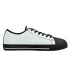 Mint Cream All Over Canvas Lowtops (black left inside)