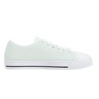 Mint Cream All Over Canvas Lowtops (white left inside)