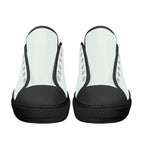 Mint Cream All Over Canvas Lowtops (black pair front)