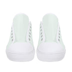 Mint Cream All Over Canvas Lowtops (white pair front)