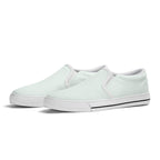 Mint Cream All Over Canvas Slipons (white pair angled)