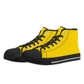 Gold All Over Canvas Hightops (black pair angled)