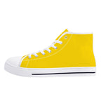 Gold All Over Canvas Hightops (white left outside)