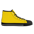 Gold All Over Canvas Hightops (black left inside)